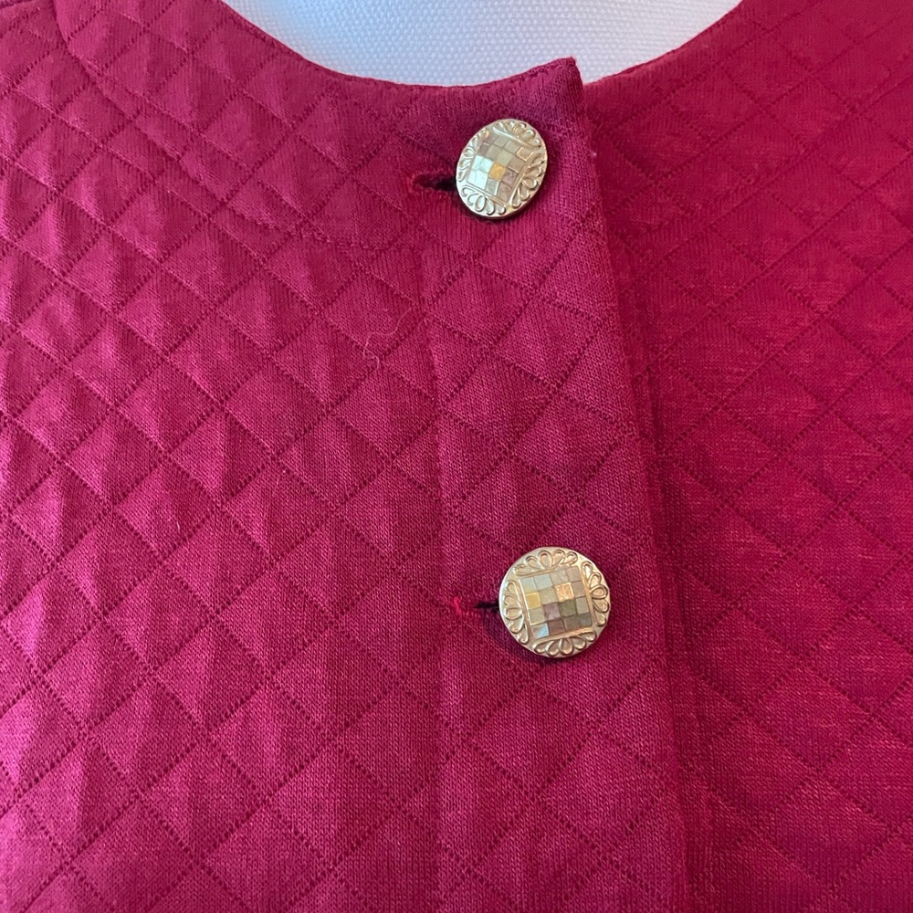 Vintage Red Gold Button Jacket - Picture 7 of 7